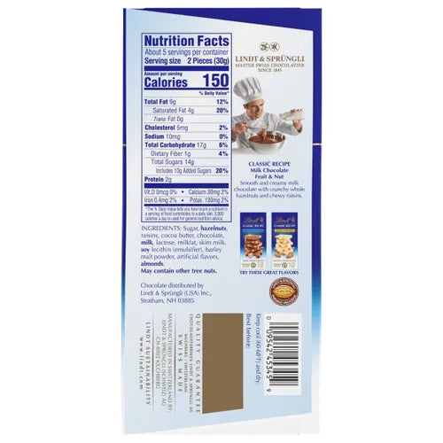 Milk Chocolate Fruit and Nut CLASSIC RECIPE Bar (5.3 oz)