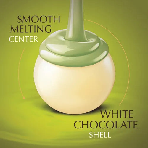 Matcha White Chocolate LINDOR Truffles 800-pc Case (353 oz)