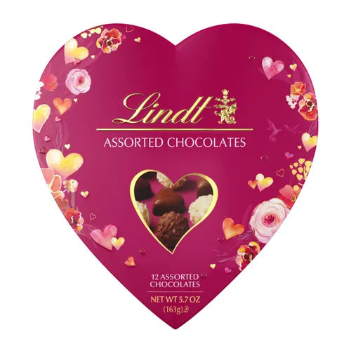Lindt Valentine's Classic Heart Chocolate Candy Truffles, 5.7 oz.