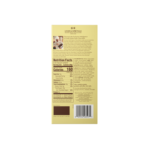 Lindt Dubai Style White Chocolate Bar 5.3 oz