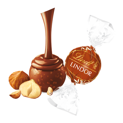 Hazelnut Milk Chocolate LINDOR Truffles 800-pc Case (353 oz)