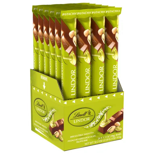 LINDOR Pistachio Stick 24-pc Case (31.2 oz)